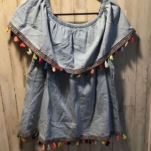 Blouse by speed limit off shoulder size large